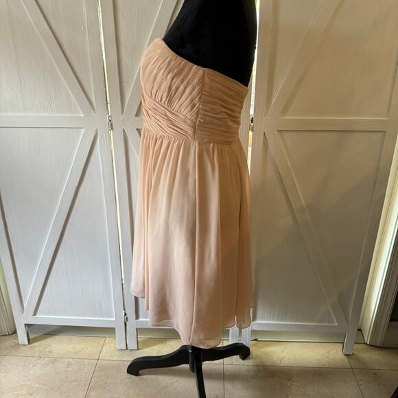 Jenny Yoo Strapless Mini Prom A Line Chaffon Dress Size 4 - Picture 4 of 13